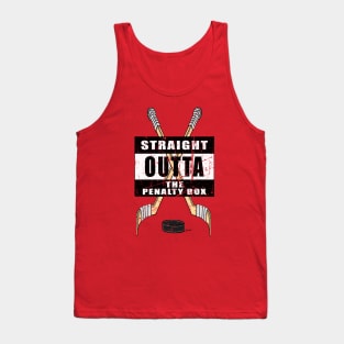 Funny Straight Outta The Penalty Box Hockey Tank Top